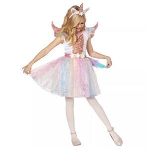 Spirit Halloween Shimmering Unicorn Girls Tutu Dress Costume NO WINGS Size M